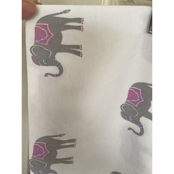 Martha Stewart TRUNK SHOW Whim Elephant Print Cotton Single Standard Pillowcase - Picture 4 of 7